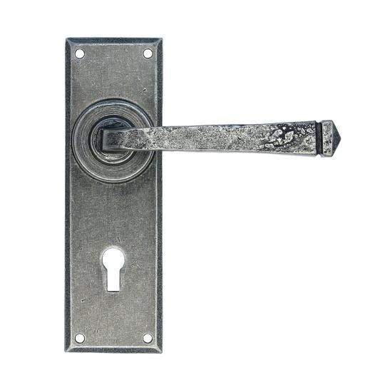 Pewter Patina Avon Lever Lock Setin our Lever Handles collection by From The Anvil. Available to buy at Yorkshire Architectural Hardware
