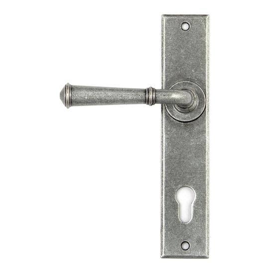 Pewter Regency Lever Espag. Lock Setin our Lever Handles collection by From The Anvil. Available to buy at Yorkshire Architectural Hardware
