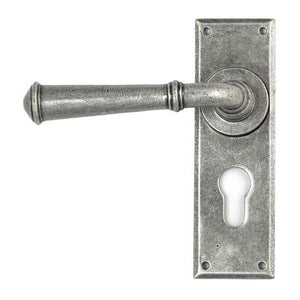 Pewter Regency Lever Euro Lock Setin our Lever Handles collection by From The Anvil. Available to buy at Yorkshire Architectural Hardware