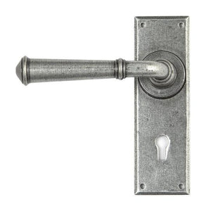 Pewter Regency Lever Lock setin our Lever Handles collection by From The Anvil. Available to buy at Yorkshire Architectural Hardware