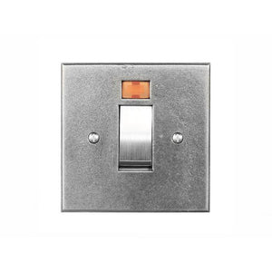 Pewter Wallplate - 45A Dp Switch Interoir With Neon Plate Only