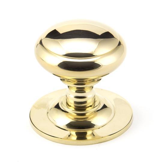 Polished Brass Centre Door Knobin our Door Knobs collection by From The Anvil. Available to buy at Yorkshire Architectural Hardware