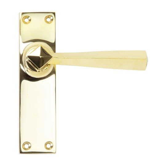 Polished Brass Straight Lever Latch Setin our Lever Handles collection by From The Anvil. Available to buy at Yorkshire Architectural Hardware