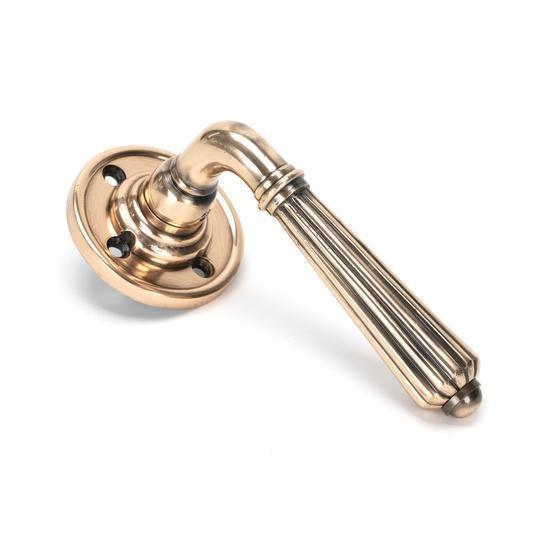 Polished Bronze Hinton Lever on Rose Setin our Lever Handles collection by From The Anvil. Available to buy at Yorkshire Architectural Hardware