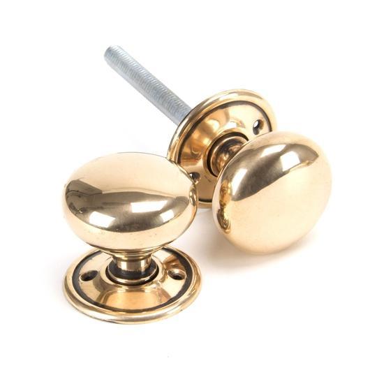 Polished Bronze Mushroom Mortice/Rim Knob Setin our Door Knobs collection by From The Anvil. Available to buy at Yorkshire Architectural Hardware