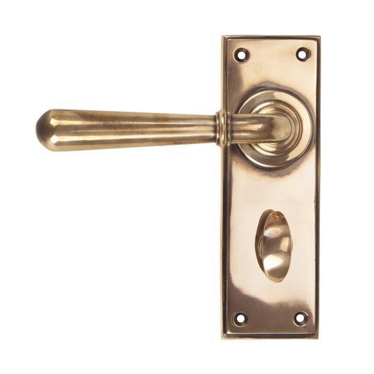 Polished Bronze Newbury Lever Bathroom Setin our Lever Handles collection by From The Anvil. Available to buy at Yorkshire Architectural Hardware