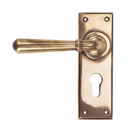 Polished Bronze Newbury Lever Euro Setin our Lever Handles collection by From The Anvil. Available to buy at Yorkshire Architectural Hardware