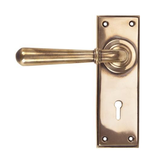 Polished Bronze Newbury Lever Lock Setin our Lever Handles collection by From The Anvil. Available to buy at Yorkshire Architectural Hardware