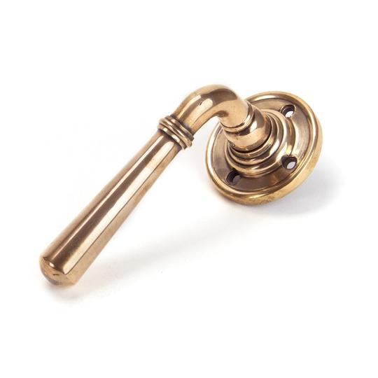 Polished Bronze Newbury Lever on Rosein our Lever Handles collection by From The Anvil. Available to buy at Yorkshire Architectural Hardware