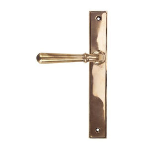 Polished Bronze Newbury Slimline Lever Latch Setin our Lever Handles collection by From The Anvil. Available to buy at Yorkshire Architectural Hardware