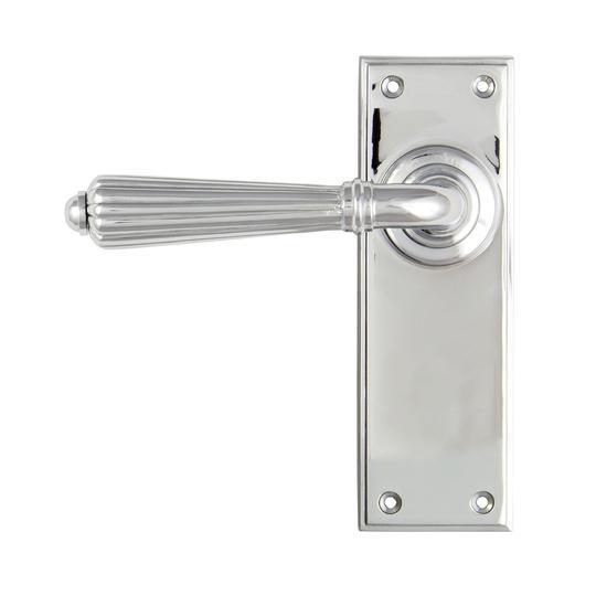 Polished Chrome Hinton Lever Latch Setin our Lever Handles collection by From The Anvil. Available to buy at Yorkshire Architectural Hardware