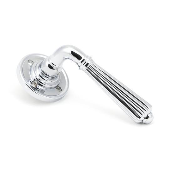 Polished Chrome Hinton Lever on Rose Setin our Lever Handles collection by From The Anvil. Available to buy at Yorkshire Architectural Hardware