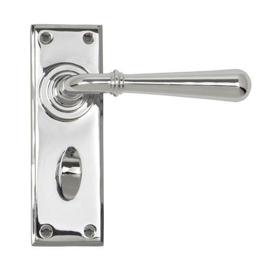 Polished Chrome Newbury Lever Bathroom Setin our Lever Handles collection by From The Anvil. Available to buy at Yorkshire Architectural Hardware
