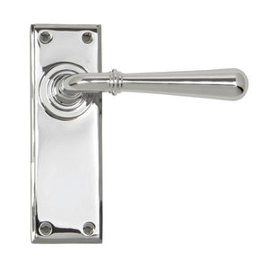 Polished Chrome Newbury Lever Latch Setin our Lever Handles collection by From The Anvil. Available to buy at Yorkshire Architectural Hardware