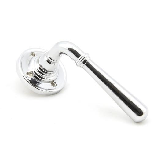 Polished Chrome Newbury Lever on Rosein our Lever Handles collection by From The Anvil. Available to buy at Yorkshire Architectural Hardware