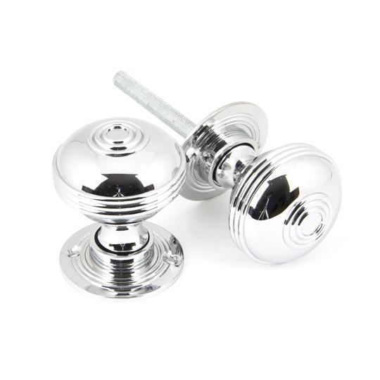 Polished Chrome Prestbury Mortice/Rim Knob Set - 50mmin our Door Knobs collection by From The Anvil. Available to buy at Yorkshire Architectural Hardware