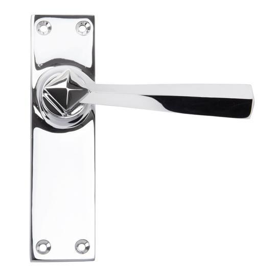Polished Chrome Straight Lever Latch Setin our Lever Handles collection by From The Anvil. Available to buy at Yorkshire Architectural Hardware