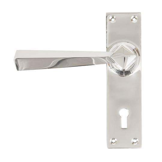 Polished Chrome Straight Lever Lock Setin our Lever Handles collection by From The Anvil. Available to buy at Yorkshire Architectural Hardware