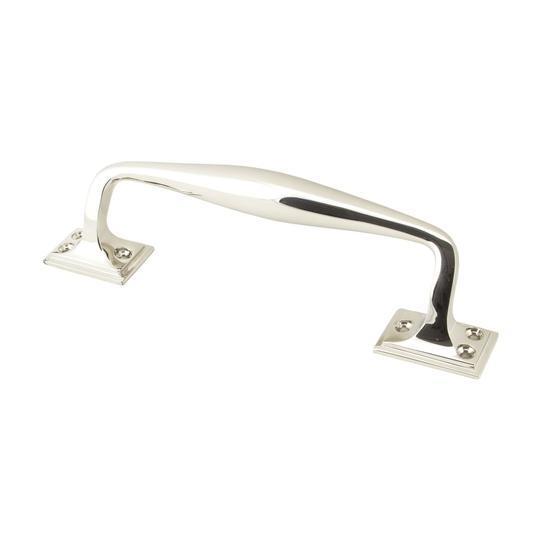 Polished Nickel 230mm Art Deco Pull Handlein our Pull Handles collection by From The Anvil. Available to buy at Yorkshire Architectural Hardware