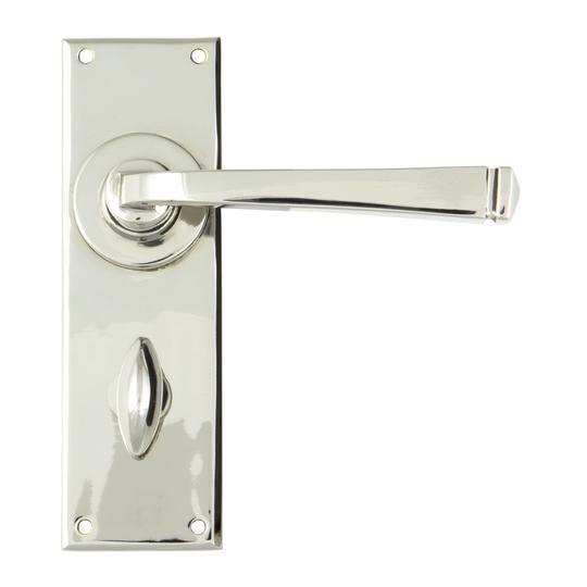 Polished Nickel Avon Lever Bathroom Setin our Lever Handles collection by From The Anvil. Available to buy at Yorkshire Architectural Hardware
