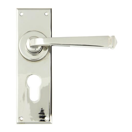 Polished Nickel Avon Lever Euro Setin our Lever Handles collection by From The Anvil. Available to buy at Yorkshire Architectural Hardware