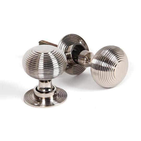 Polished Nickel Beehive Mortice/Rim Knobsin our Door Knobs collection by From The Anvil. Available to buy at Yorkshire Architectural Hardware