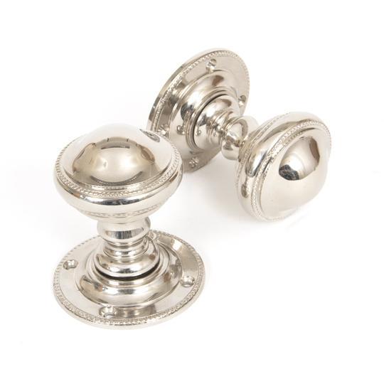 Polished Nickel Brockworth Mortice Knob Setin our Door Knobs collection by From The Anvil. Available to buy at Yorkshire Architectural Hardware