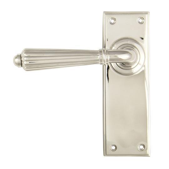 Polished Nickel Hinton Lever Latch Setin our Lever Handles collection by From The Anvil. Available to buy at Yorkshire Architectural Hardware