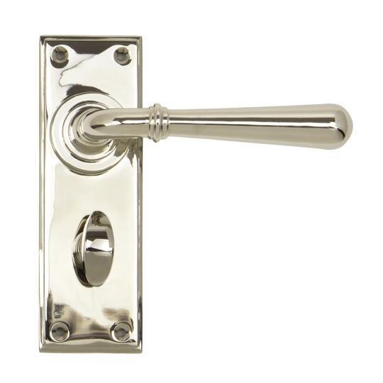 Polished Nickel Newbury Lever Bathroom Setin our Lever Handles collection by From The Anvil. Available to buy at Yorkshire Architectural Hardware