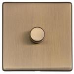 1 Gang Dimmer Switch (400 Watts) in Antique Brass from the Heritage Brass_ Yorkshire Architectural Hardware